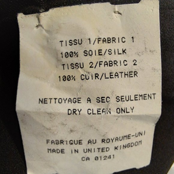 CHRISTOPHER KANE Celestial Combo dress Sz 12 or ~M-L SILK & LEATHER Connoisseurs - Picture 12 of 13